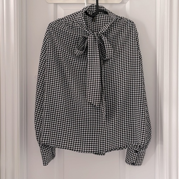 Houndstooth Chiffon shirt - Picture 1 of 5